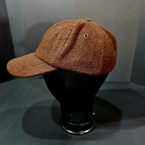 Vintage 90's J Crew Union Made USA Mens Large Brown Wool 6 Panel Cap EUC - Picture 8 of 9